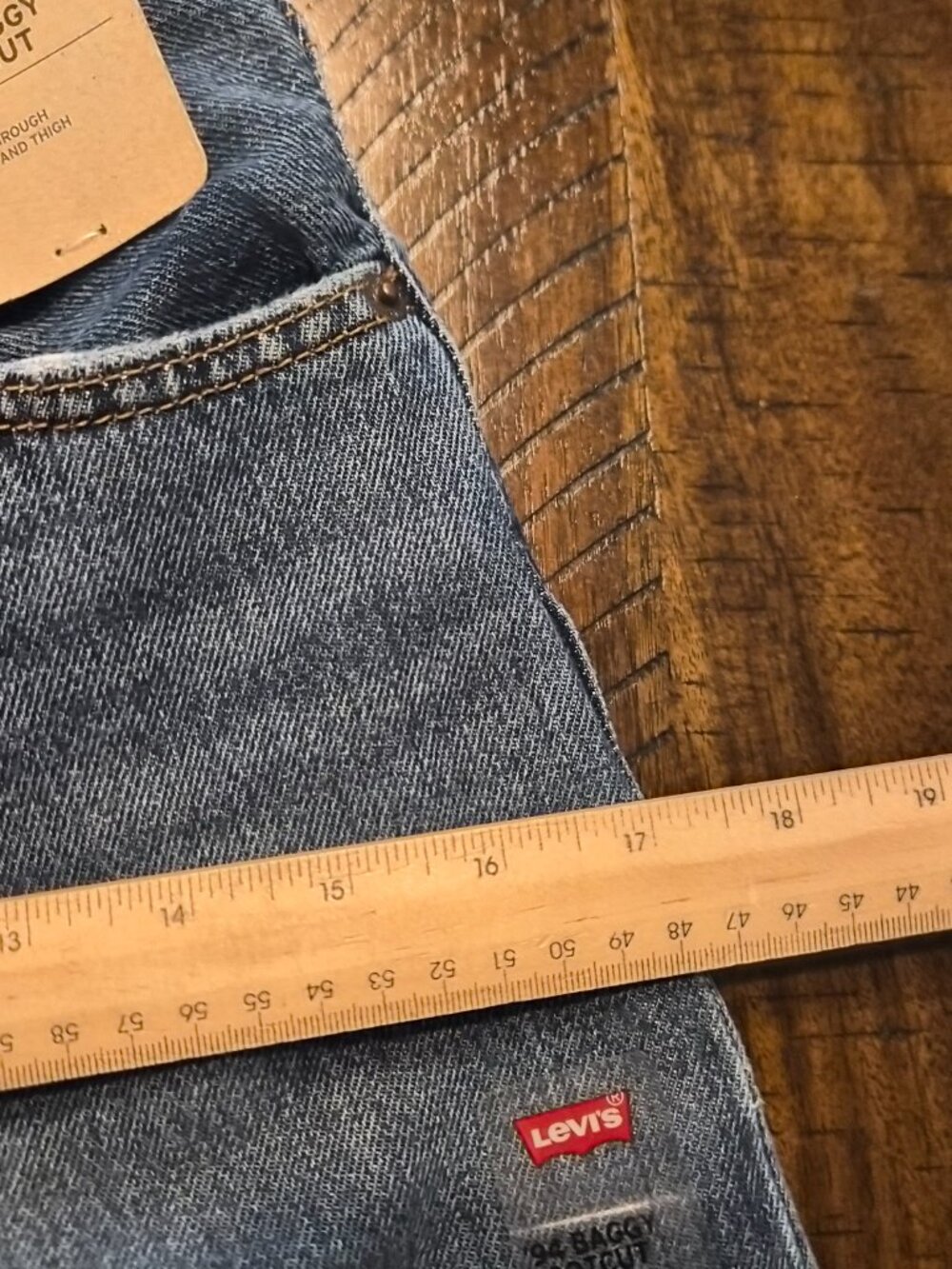 Levis Womens 94 Baggy Bootcut Jeans Size 25 x 31 Blue Denim Mid Rise NWT G551 - Picture 11 of 14
